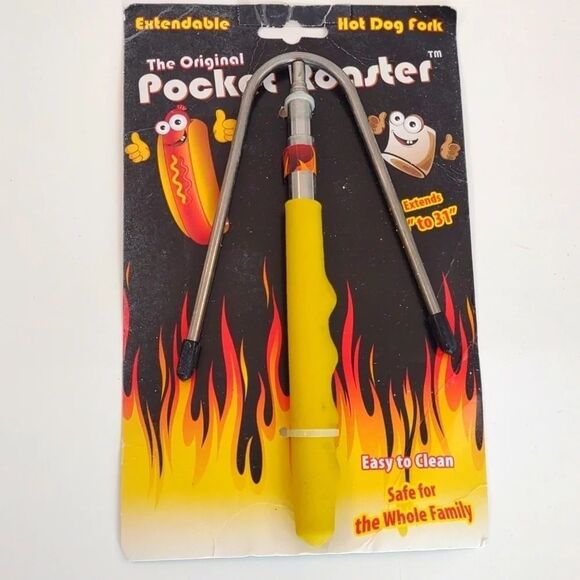 Pocket Roaster Hot Dog Extendable Fork Easy Storage Extends 31” NWT - Picture 1 of 8